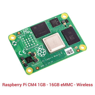 Raspberry Pi CM4 1GB - 16GB eMMC - Wireless - 1