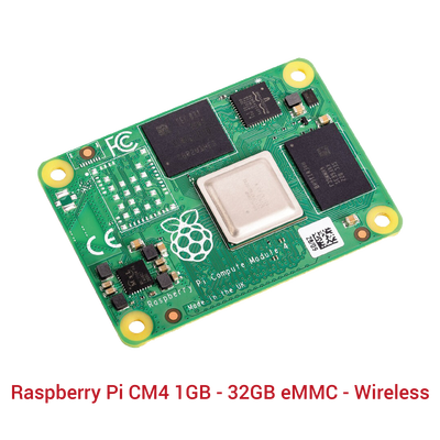 Raspberry Pi CM4 1GB - 32GB eMMC - Wireless - 2