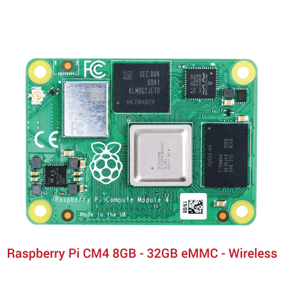 Raspberry Pi CM4 8GB - 32GB eMMC - Wireless - 1