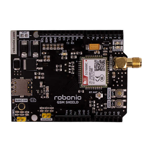 Robonio GSM Shield / Arduino GSM Shield (IMEI Registered) - Thumbnail