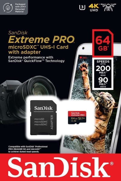 SanDisk - SanDisk Extreme Pro 64GB Hafıza Kartı