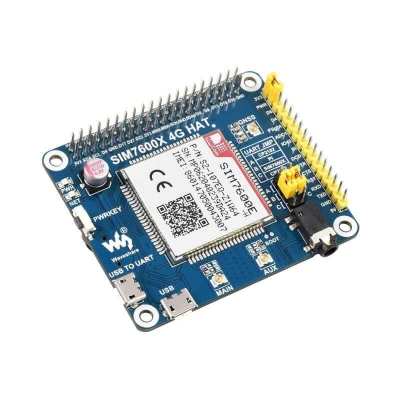 SIM7600E-H 4G HAT for Raspberry Pi (LTE Cat-4)