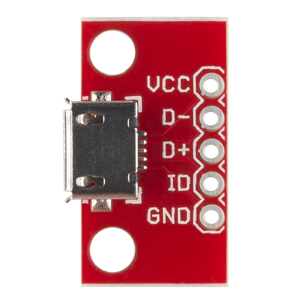 SparkFun microB USB Breakout - Thumbnail