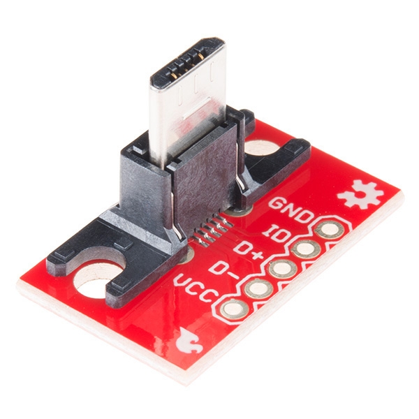 SparkFun USB MicroB Plug Breakout - Thumbnail