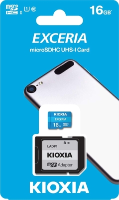 Toshiba 16 GB Micro SDHC Memory Card Exceria
