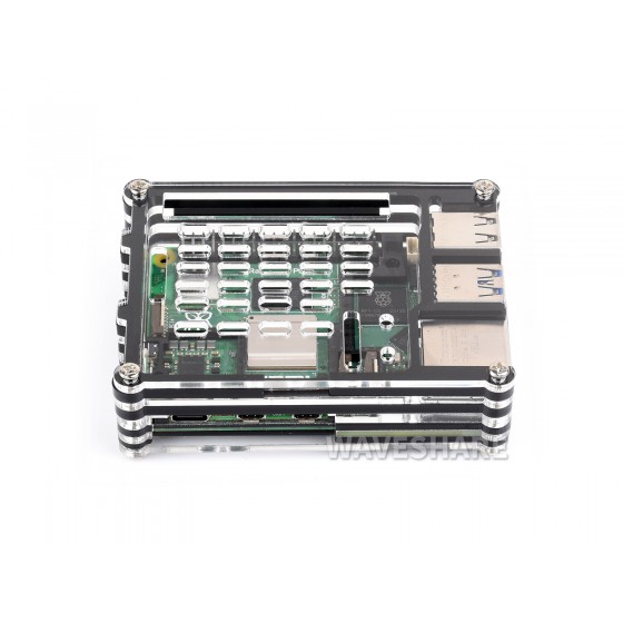 Clear Acrylic Case for Raspberry Pi 5, Supports installing Official Active  Cooler
